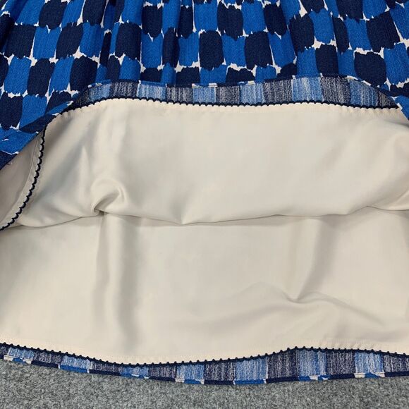 Boden Skirt Women 4 R Blue Millie A-Line Abstract Print Stretch Waistband Lined - Picture 5 of 11